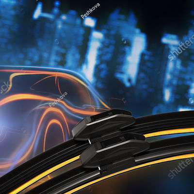 Limpieza de automóviles Routine Limpieza de automóviles sin huesos 14 pulgadas de material de silicona Fácil instalación